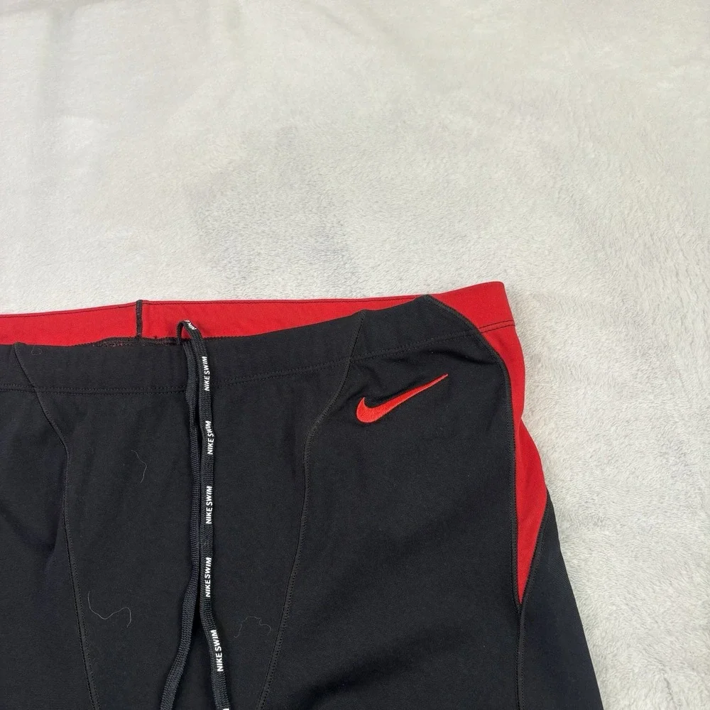 Nike Hydrastrong Swimwear Trunks Men's Size 38 Black Red